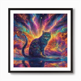 Cat In Space Art Print