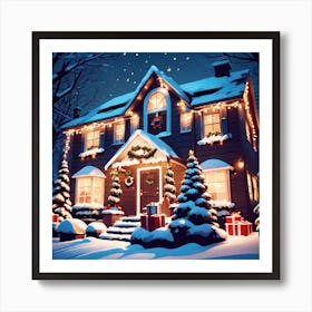 Christmas House 121 Art Print