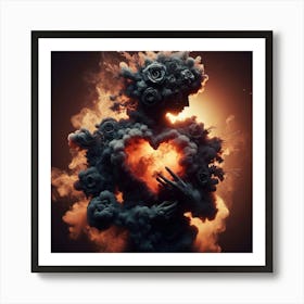 Heart Of Smoke Art Print