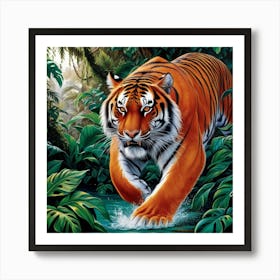 Tiger In The Jungle Art Print