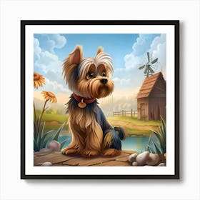 Yorkshire Terrier At The Break Of Dawn Art Print