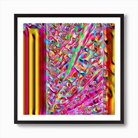 Colour explosion of orbits Art Print