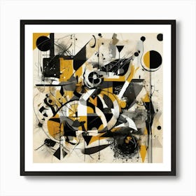 Abstract art in a Dada style, with random elements and a sense of chaos Art Print