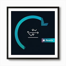 A Modern Digital Interface Showcasing A Series Of Sleek Symbols And Icons Like Refresh Next Downlo (1) Art Print