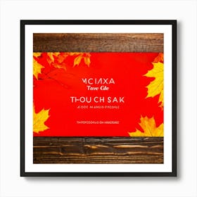 Autumn Themed Sale Banner Featuring Rich Textured Leaves In Shades Of Orange And Yellow Intertwine 2 1 Art Print