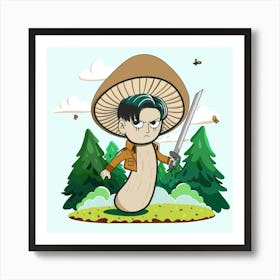 Levi Mushroom Art Print