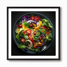 Colorful Salad On A Plate Art Print