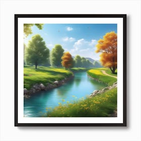 Landscape Painting 213 Art Print