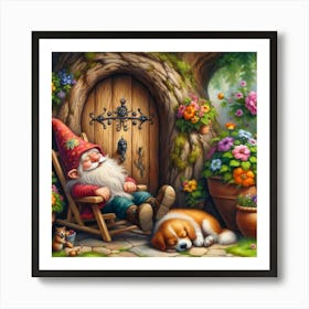 Garden Gnome Art Print