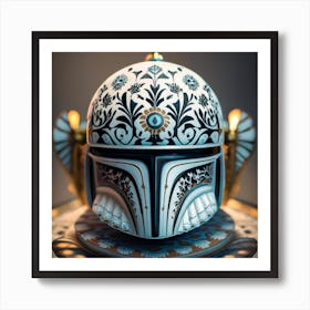 Star Wars Boba Fett Helmet 1 Art Print