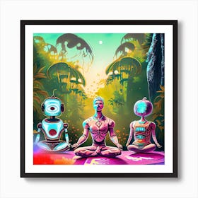 Meditation In The Forest 1 Art Print