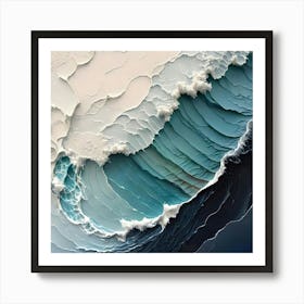 Abstract Wave Painting 5 Art Print