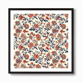 Petalgrove London Fabrics Floral Pattern 4 Art Print