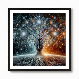 Psychedelic, Tree of Life, Psychology, Celestial Synapse Art Print