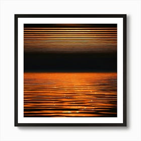 Sunset Over Water 2 Art Print