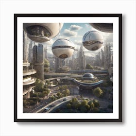 Futuristic Cityscape 42 Art Print