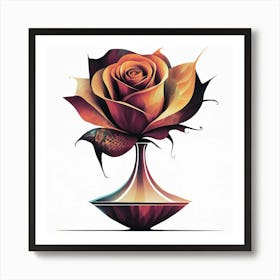 Rose In A Vase 1 Art Print