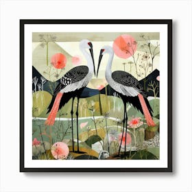 Bird In Nature Stork 1 Art Print