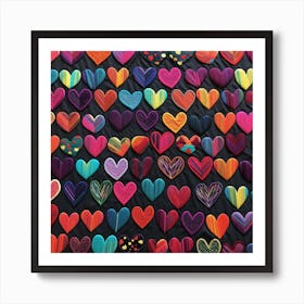 Heart Collage Art Print