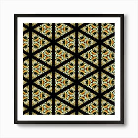 Pattern Stained Glass Triangles 1 Art Print