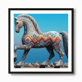 Afghan Horse Art Print