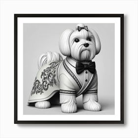 Dog In A Suit Art Print