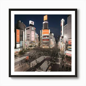 Tokyo At Night Art Print