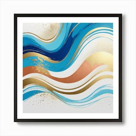 Abstract Wave Painting Art Print