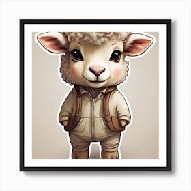 Cute Sheep Art Print