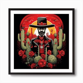 Mexican Cowboy Art Print