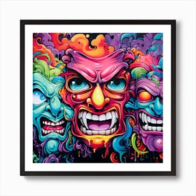 Grotesque Trio Art Print