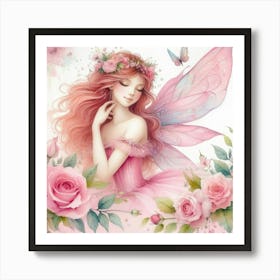 Pink Fairy Lady Art Print