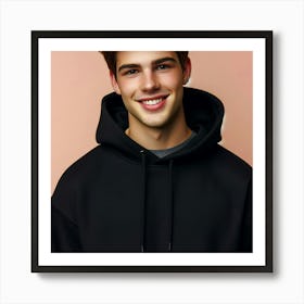 Portrait Of A Young Man Smiling Art Print