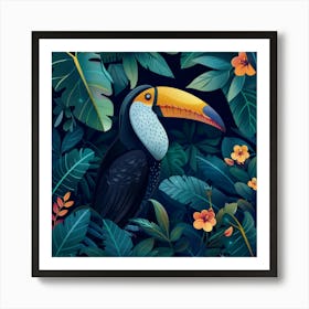 Toucan In The Jungle 5 Art Print