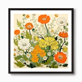 December0266 A Cute Drawing Of Flowers In The Style Of Tasteful 606064be 82a2 4b2a Afe6 03921ed996e0 Art Print