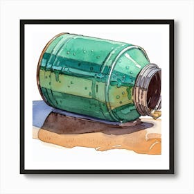 Green Jar Art Print