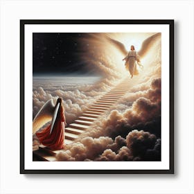 Angels On The Stairway 1 Art Print