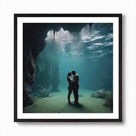 Couple In A Cave Art Print