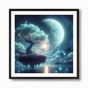 Tree In The Water Art Print