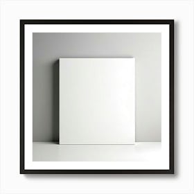 Mock Up Blank Canvas White Pristine Pure Wall Mounted Empty Unmarked Minimalist Space P (8) Art Print