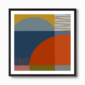 Midcentury Mod Square Art Print