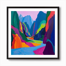 Colourful Abstract Fiordland National Park New Zealand 8 Art Print