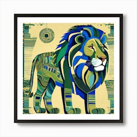African Lion Art Print