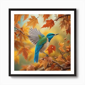 Birds Taking Off To Different Country In Autumn Miki Asai Macro Photography Close Up Hyper Detail (3) Art Print