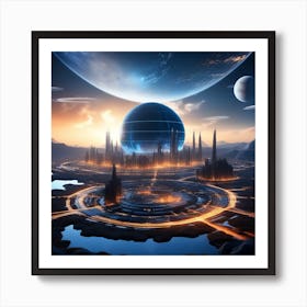 Futuristic City 179 Art Print