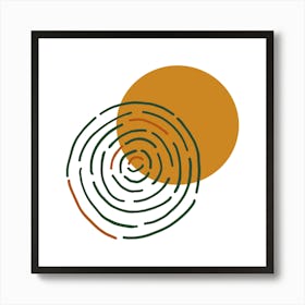 Circle With A Sun.Wall prints. Art Print