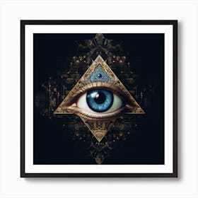 All Seeing Blue Eye Art Print