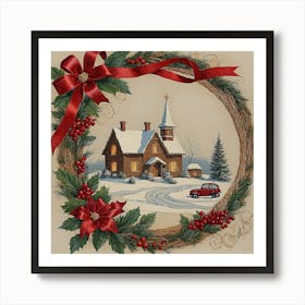 Christmas Village Art Print