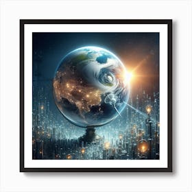 Futuristic Earth 4 Art Print