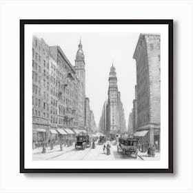 New York City Street Scene 1 Art Print